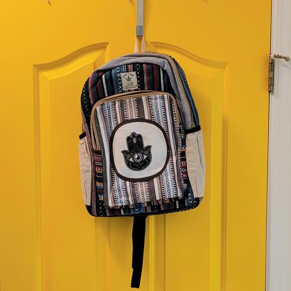 Hamsa Hand Evil Eye Backpack - Picture 6 of 11